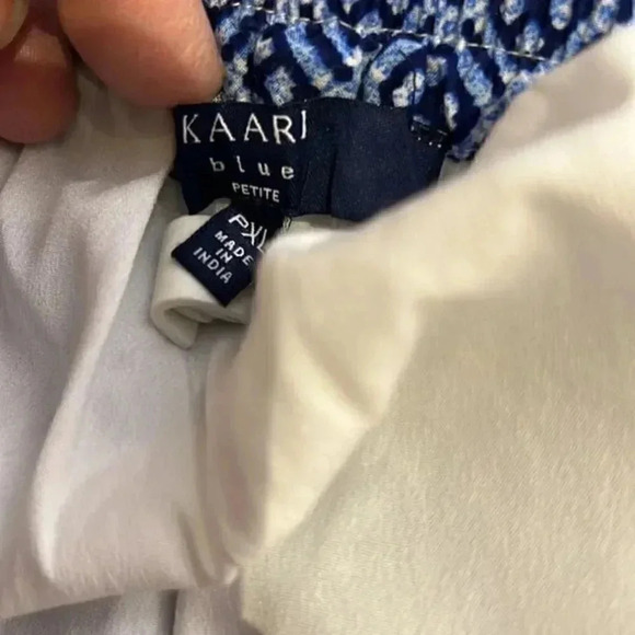 Kaari Blue Front Slit Pallazzo Pants PXL - Picture 8 of 8